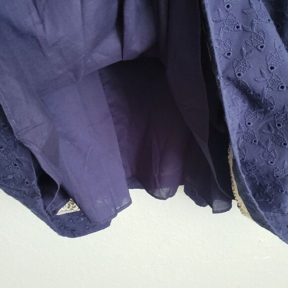 Lilly Pulitzer Cyndi Dress In Navy Blue Embroidered Fish Eyelet - Picture 5 of 11